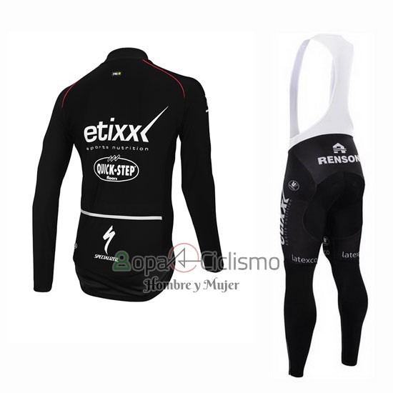 Etixx Quick Step Ropa Ciclismo Culotte Largo 2015 Mangas Largas Ettix Quick Step Negro